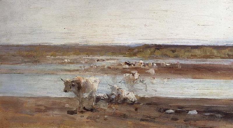 Nicolae Grigorescu Herd by the River Germany oil painting art